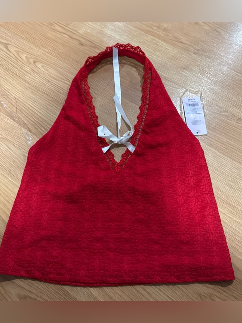 Wild Fable Red Textured Halter Tank Size M …220